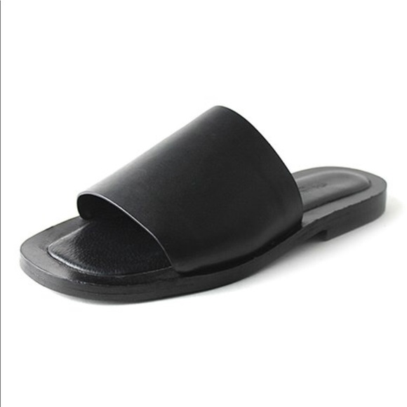 charles david leather slide sandals